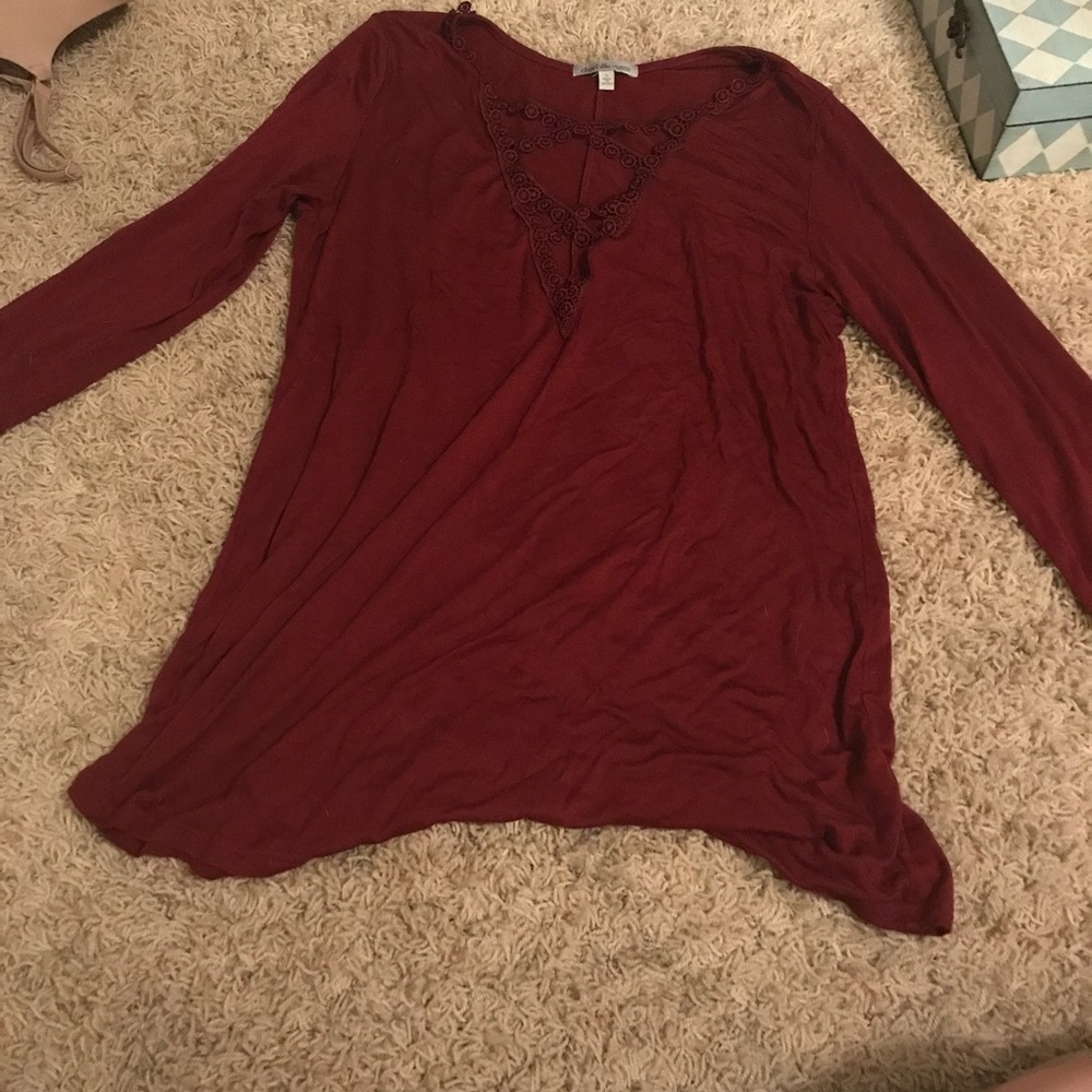 red charlotte russe criss cross top